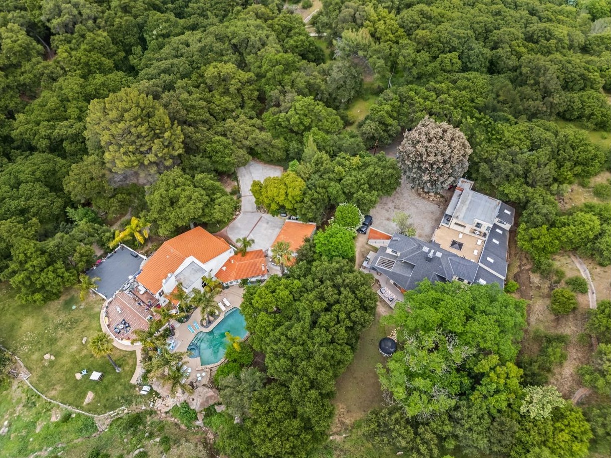 Aerial view of the Piuma Rd estate
